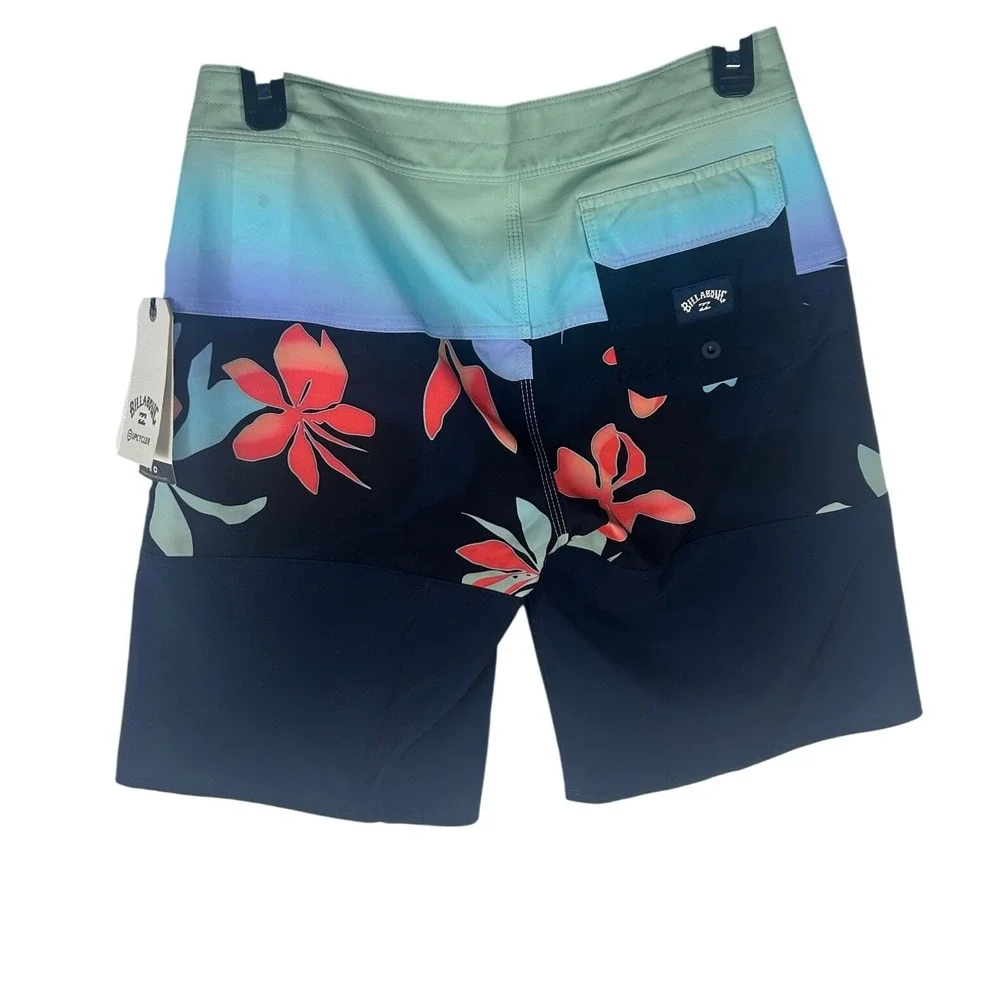 Billabong Tribong Pro Upcycler Mens Boardshorts Navy Floral Ombre Size‎ 27 NEW